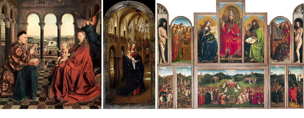 Zdjęcie Jan van Eyck: dzieła i analiza "Portretu małżonków Arnolfinich", kontekst